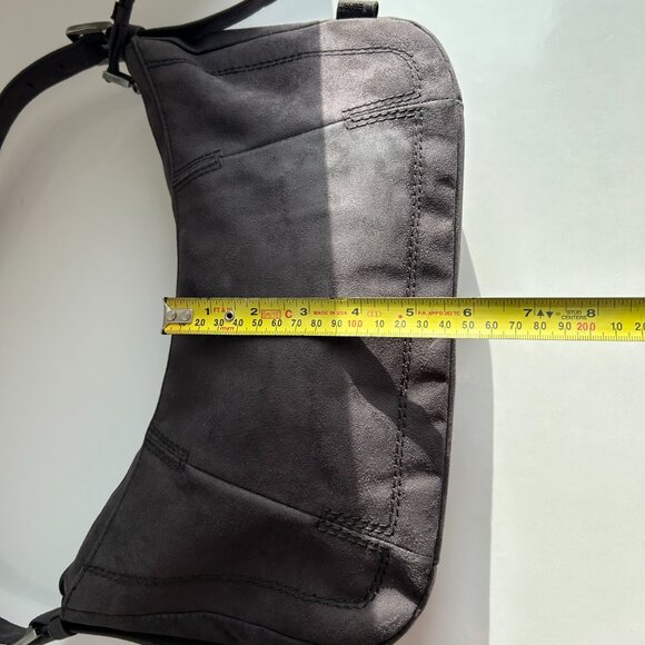 Esprit Suede Hobo Shoulder Bag, Adjustable Strap in Dark Brown - Picture 9 of 12